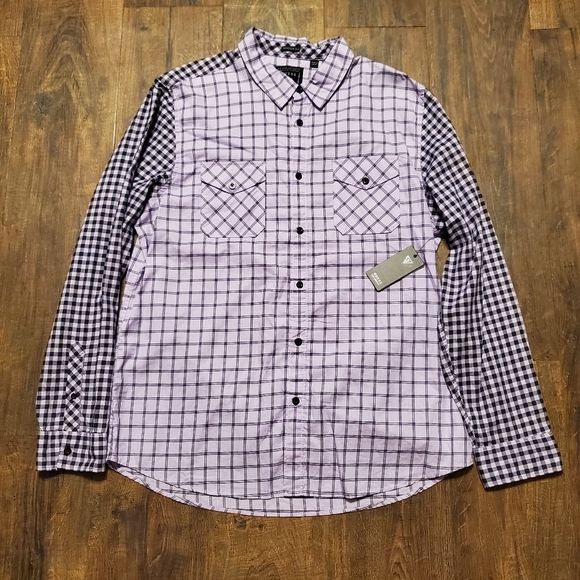 Guess Other - Guess L Mens Pattern Block Buttondown Longsleeve